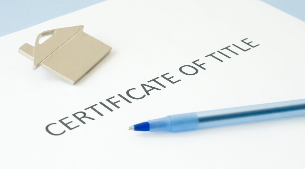 certificate of title
